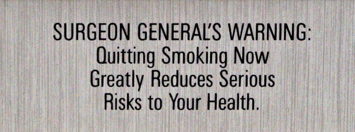 USA 1984 Quitting - Reduced risk, text